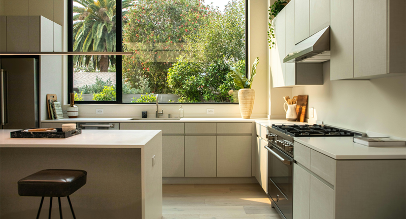 cuisine contemporaine en L lumineuse