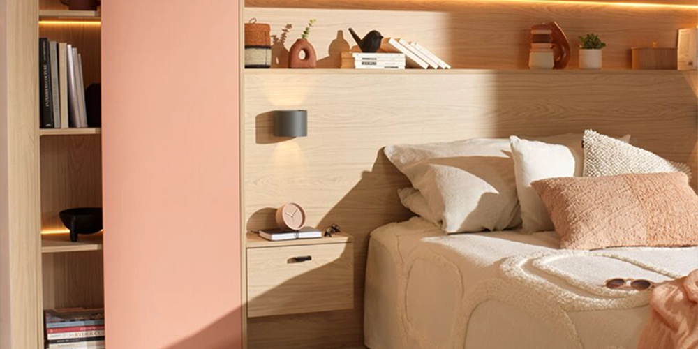 chambre avec rangements modulaires schmidt