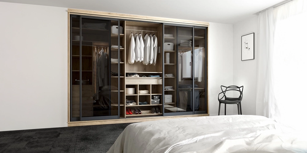 dressing épuré porte en verre