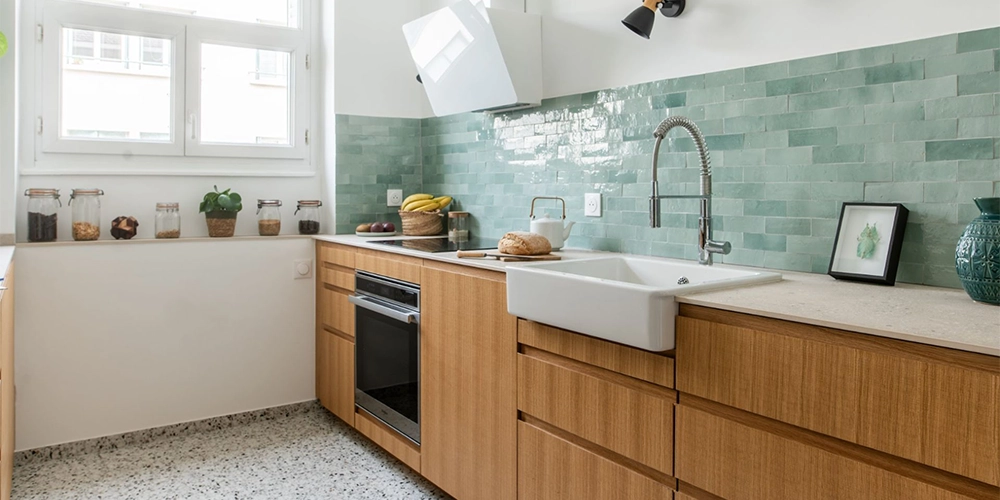 Cuisine IKEA bois chêne