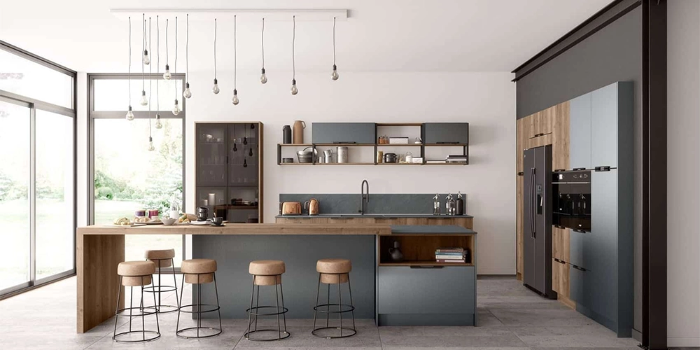 Cuisine industrielle Façades Sweetch Chêne naturel