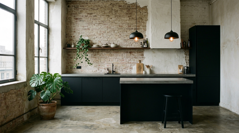 Cuisine Ikea industrielle façades Sweetch interior PAO Ombre