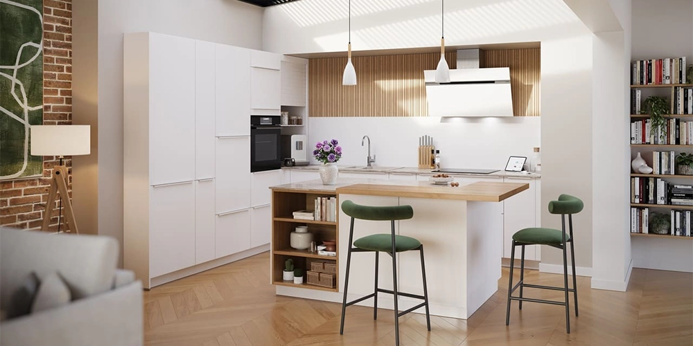 Cuisine Référence Blanc et Chêne