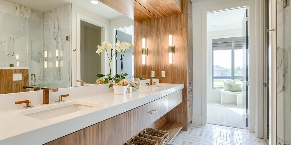 salle de bain rangement en bois